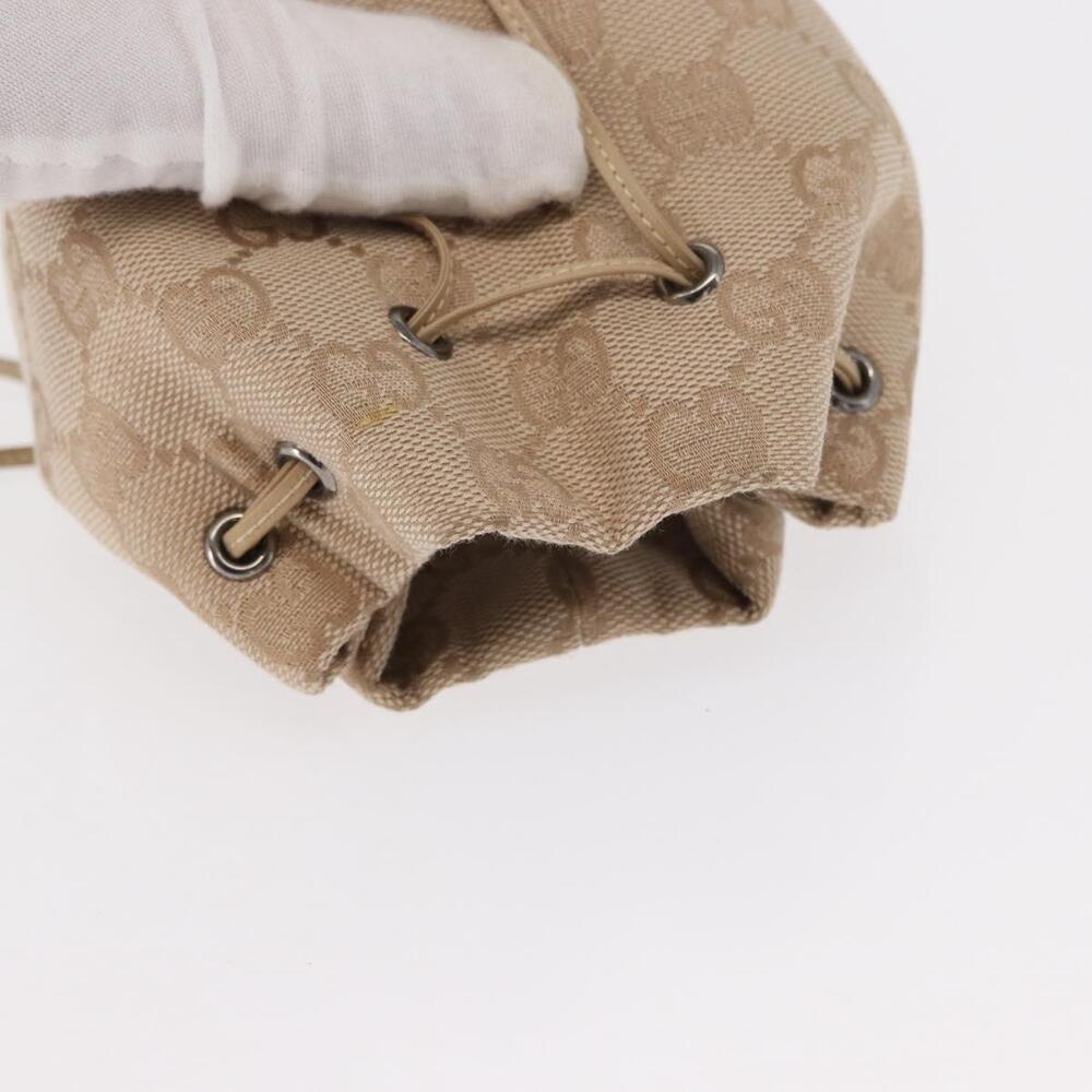 GUCCI GG Canvas Pouch Beige Silver 039 1054 Auth 154448 - Picture 5 of 16